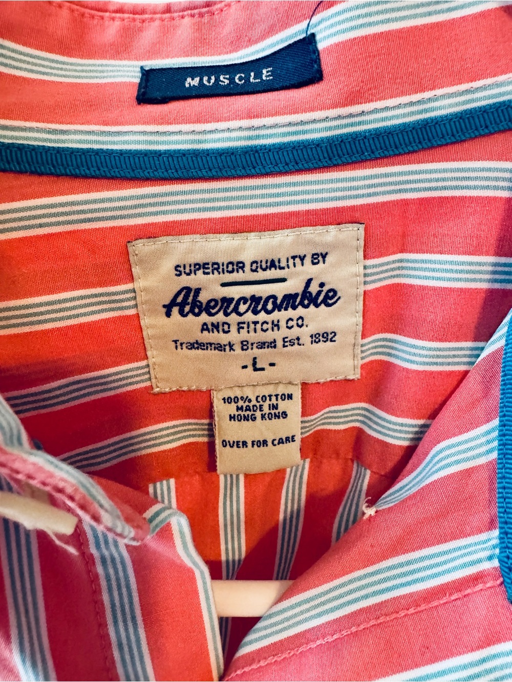 Abercrombie & Fitch Coral and Blue Striped Kids One-Piece